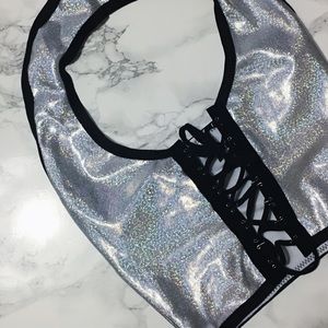 Holographic Halter Crop Top