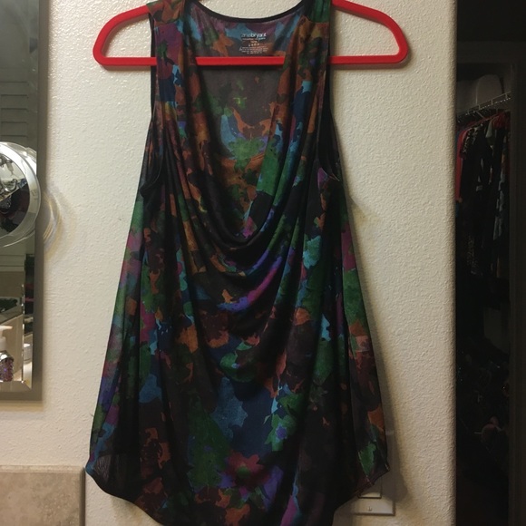 Lane Bryant. Waterfall sleeveless blouse.
