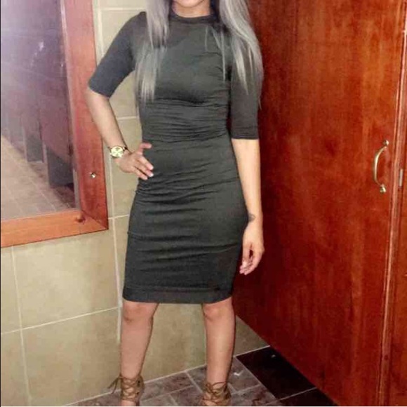 Olive green bodycon