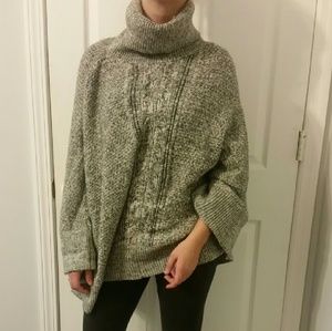 Brixon ivy grey knit shawl.