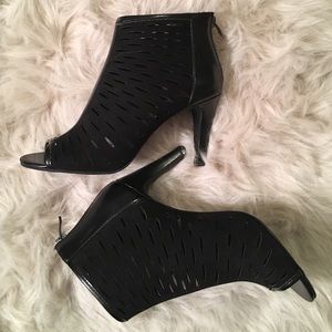 NWT a.n.a black laser cut heels