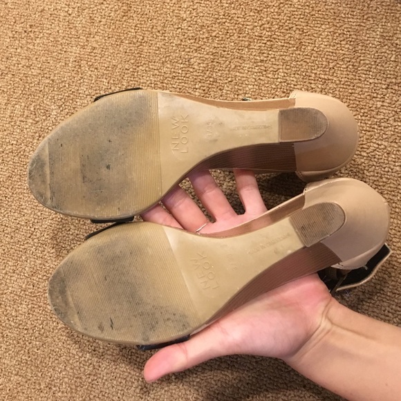 ASOS Minimalist Heels in Black and Nude - Picture 3 of 4