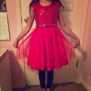 Red formal dress