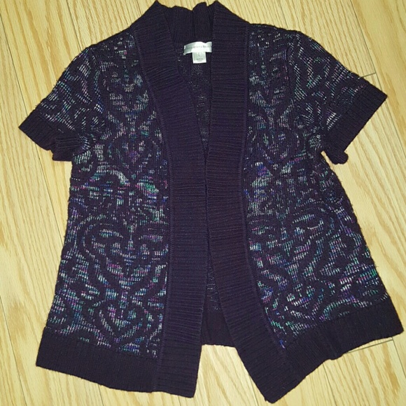 Like New Christopher Banks Eggplant Shrug Large