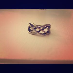Silver knot ring