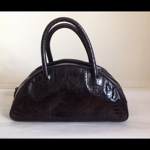 Furla genuine black leather handbag-made in Italy