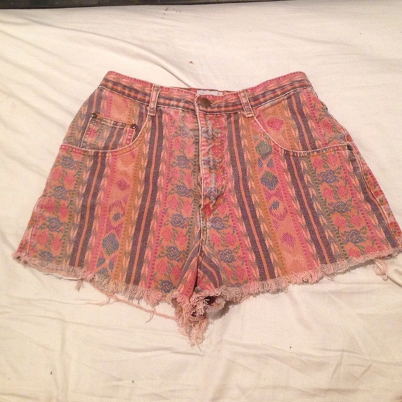 vintage tribal high waisted shorts