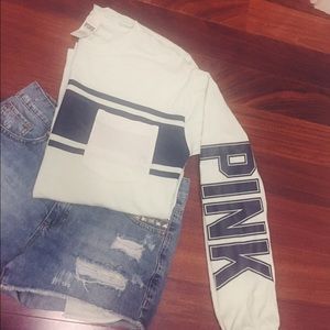 Victoria's Secret PINK mint cotton long sleeve