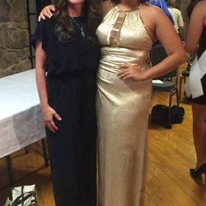 Gold evening wear