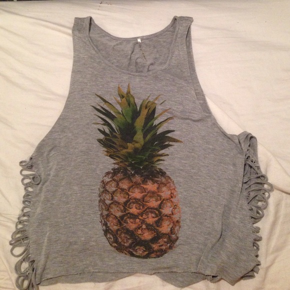 boho pineapple muscle shirt