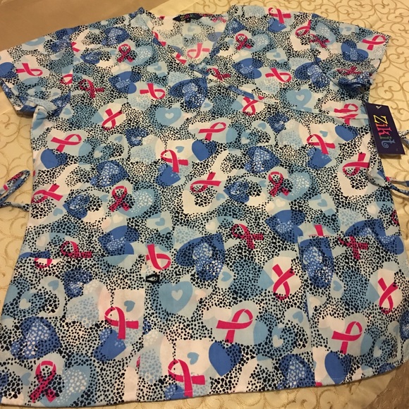NWT Breast cancer awareness scrubs. Size medium - Picture 1 of 4