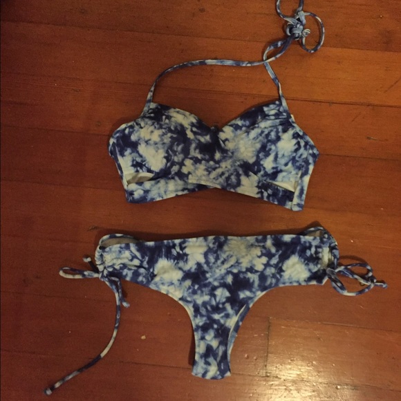 Victoria's Secret blue tie dye bikini