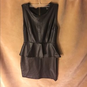 F21 pleather dress, floral and pink combat boots