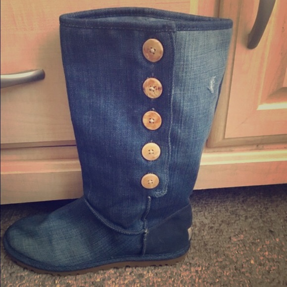 Denim Button Up UGG Boots