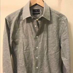 Grey dress button down shirt