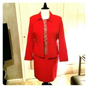 Red suit with bonus shell.