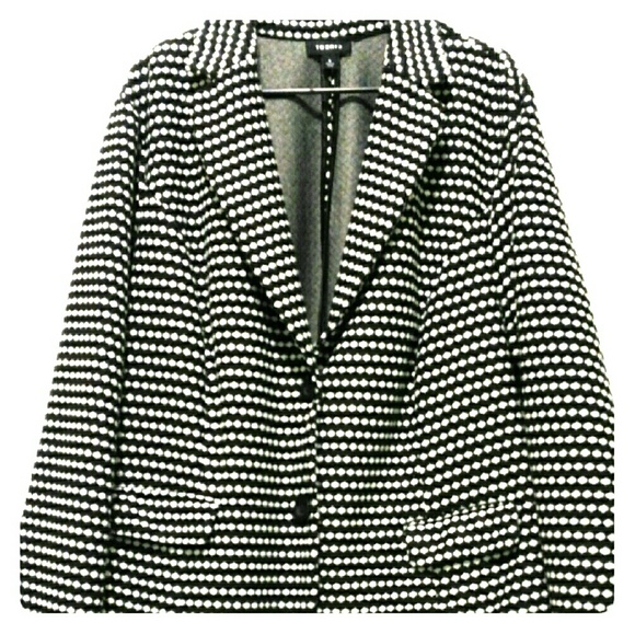 Torrid Black & white dotted blazer
