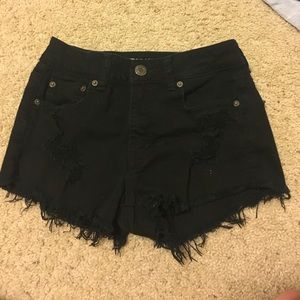 Black American Eagle high rise shorts