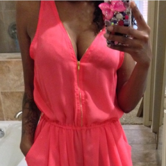 Hot Pink Romper NWOT