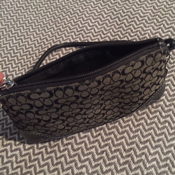 Authentic Black Monogram Coach Wristlet - Picture 3 of 3