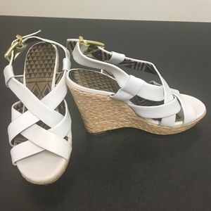 Jessica Simpson White Wedges