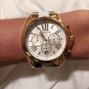 Michael Kors White & Gold Women's Watch