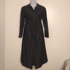 🐩Marla Wynn Grey Long Sleeve Shirt Dress