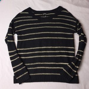 Black & Gold Striped Sweater