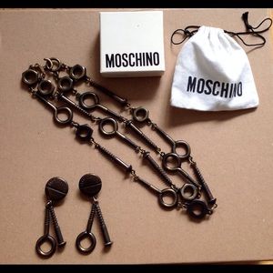 Moschino funky necklace/earring set