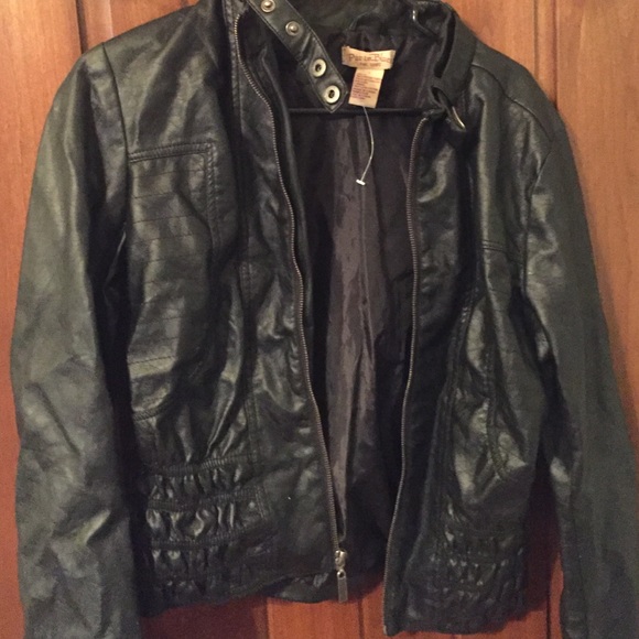 Black leather jacket