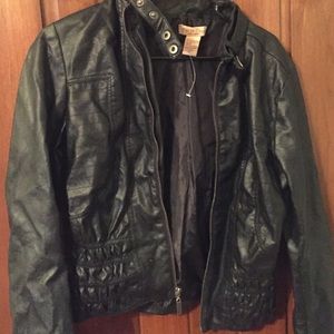 Black leather jacket