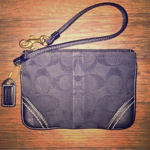 Coach black wristlet