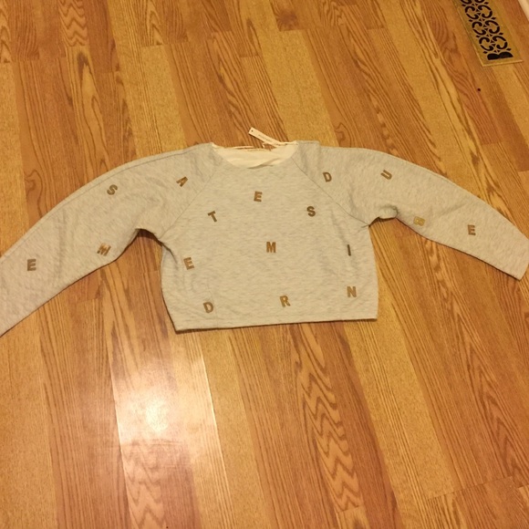 Last small✨Cropped gold letter sweater - Picture 3 of 4