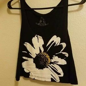 Black Daisy crop top