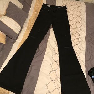 Brand new high waisted black flare jeans