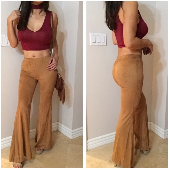 Buttery Soft faux Suede Bell Bottoms - Picture 2 of 4