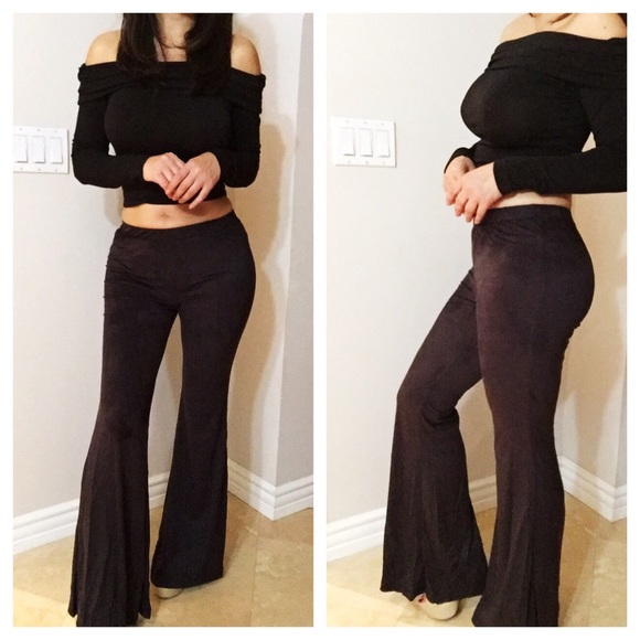 Buttery Soft faux Suede Bell Bottoms - Picture 3 of 4