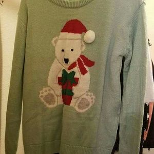 Light green Christmas sweater