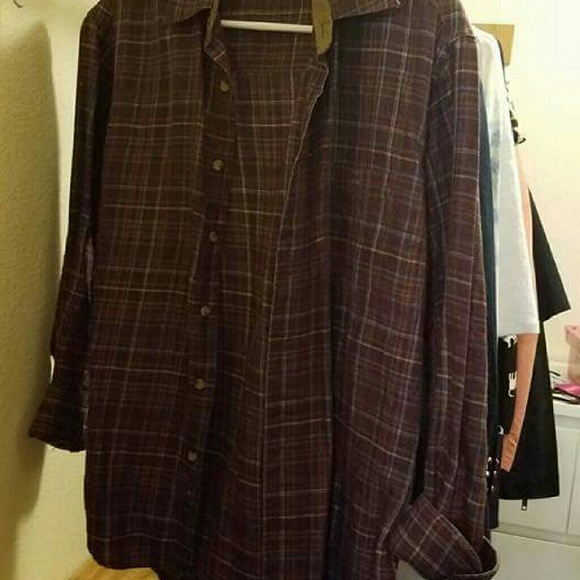 Red brown flannel