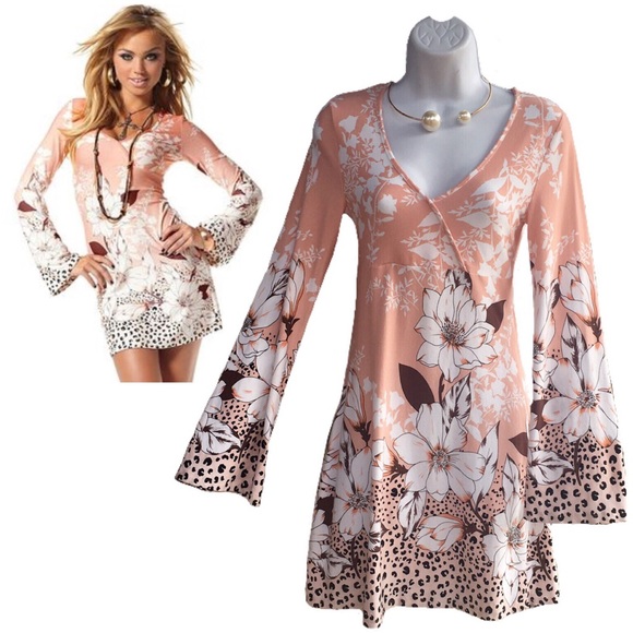 venus bell sleeve dress