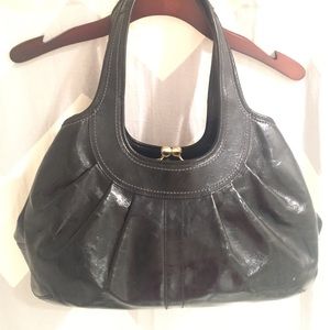 Coach Black Patent Leather Handbag