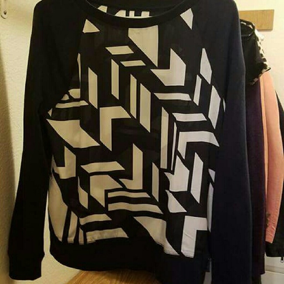Dark blue geometric sweater