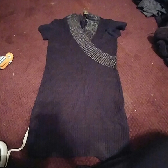 Black sweater dress