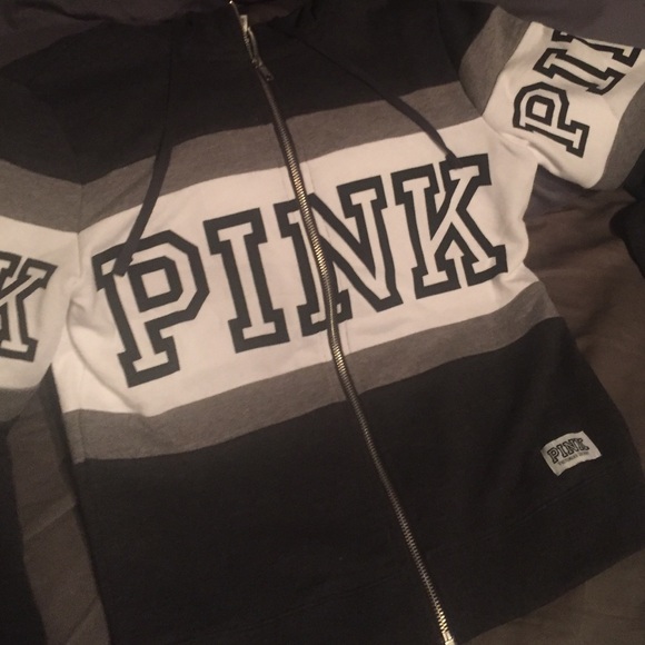 (Sold) NWT VS PINK full zip colorblock M - Picture 2 of 2