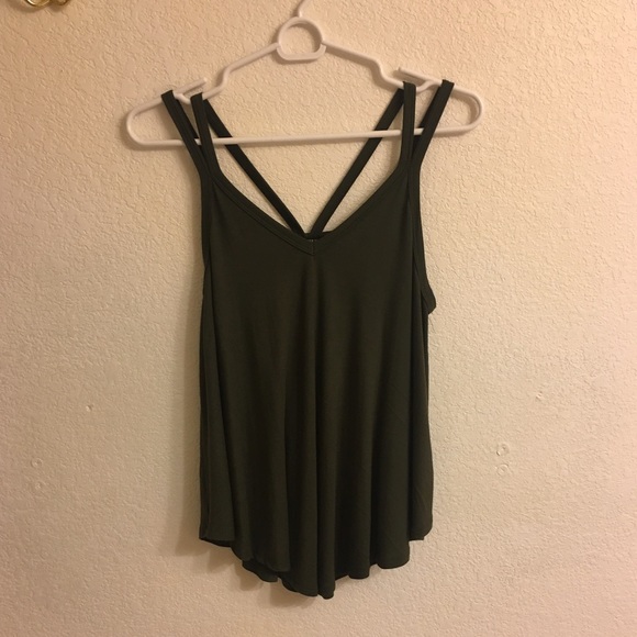 Olive green forever 21 tank top