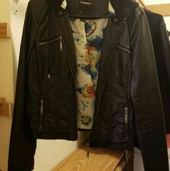 Black leather jacket