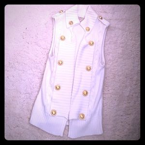White and Gold Vest
