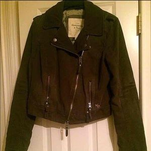 Abercrombie and Fitch moto jacket gray