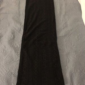 Black knit infinity scarf. Great for fall!
