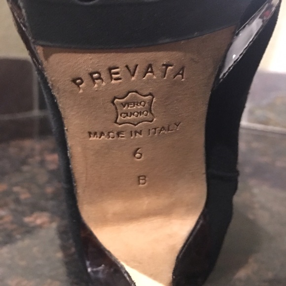 Prevata Italian Black Leather/Suede Boots - Picture 2 of 4